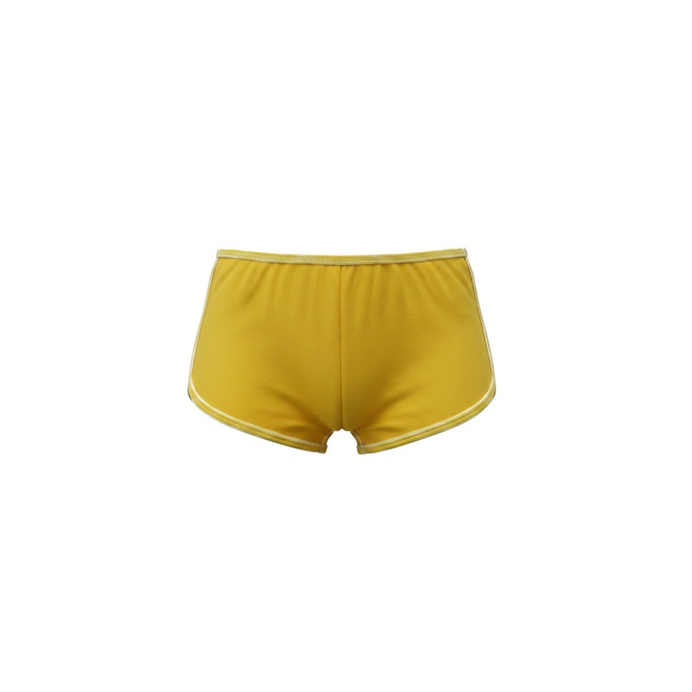 Victoria's Secret PINK Boyshort Panties Womens L Yellow Graphic Print